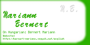 mariann bernert business card